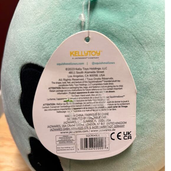 Squishmallows Poison Dart Frog Dear Mint Green Plush Stuffed Animal NWT 2022 11” - Picture 6 of 9